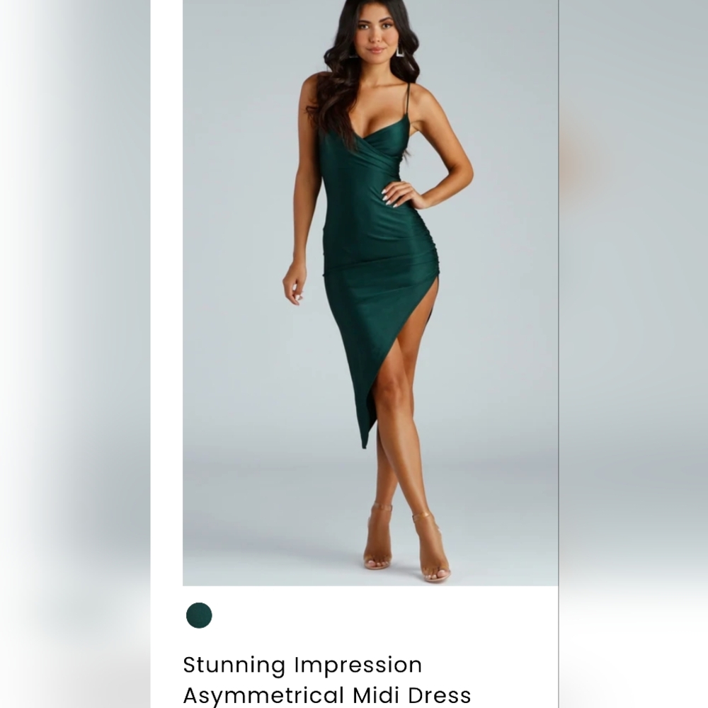 Stunning Impression Asymmetrical Midi Dress